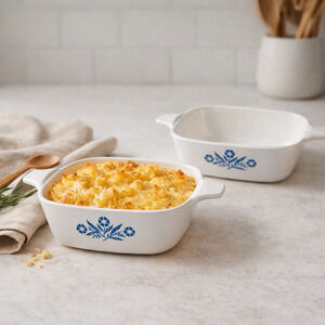 VTG-Corning Ware Cornflower Blue P-41-B Petite Pan/Casserole 12 Ounce~Set of 2